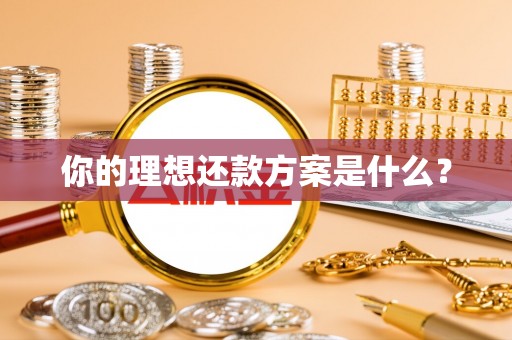 即墨你的理想还款方案是什么？