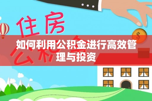 即墨如何利用公积金进行高效管理与投资