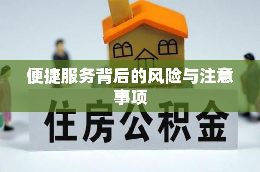 即墨便捷服务背后的风险与注意事项